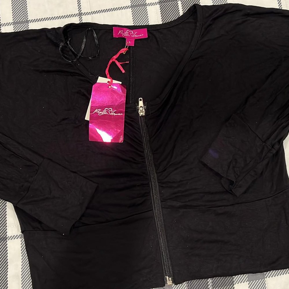 BLUSA NEGRA PRETY WOMAM SIZE L